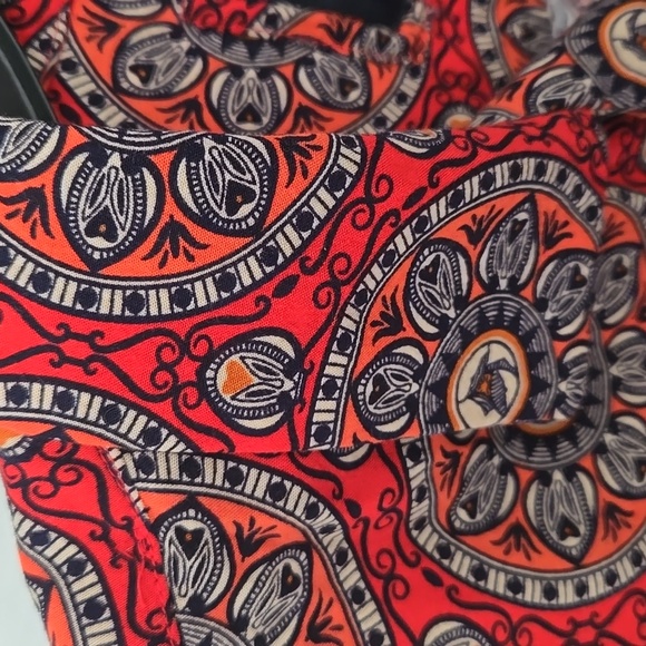 Denim & Flower Red Patterned Shirt - Picture 3 of 10